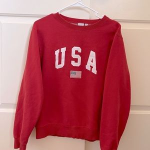 USA Faded Red Crewneck